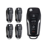 4 BTN Upgraded Flip Remote Key Fob Replacement for 2008 - 2014 Ford Escape Explorer, 2004 - 2006 LS, 2005 - 2007 Montego CWTWB1U345, CWTWB1U212, CWTWB1U331  KR-F4SG-05